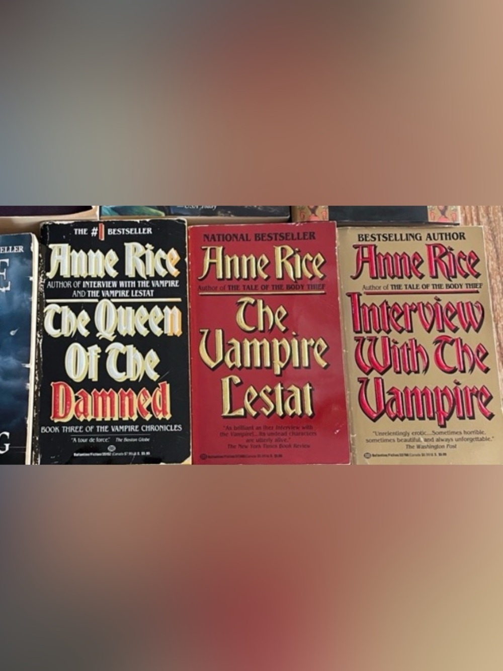 3 Anne rice books